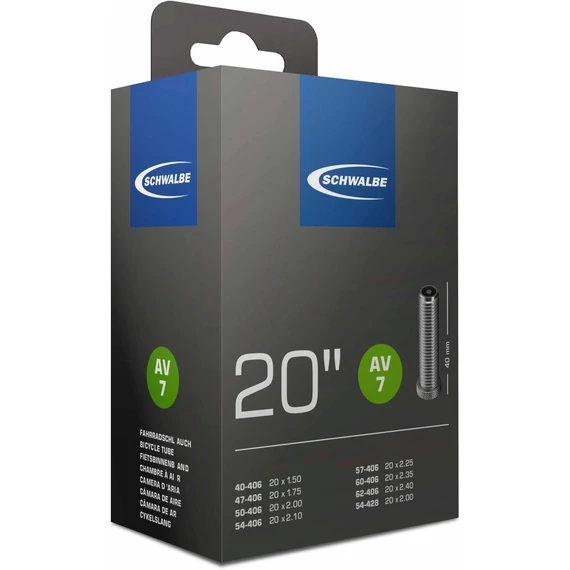 Schwalbe belső 20 av7 20x150-240 40mm 145g  kerékpáros
