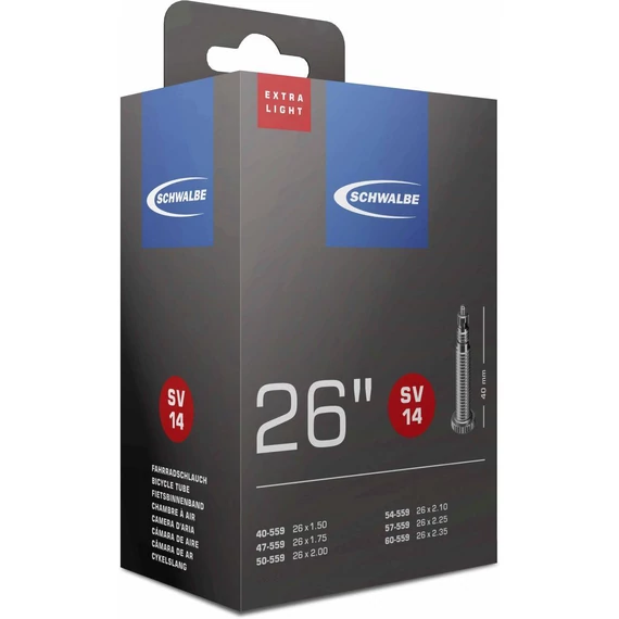 Schwalbe belső 26 av12a 26x100-150 40mm 120g  kerékpáros