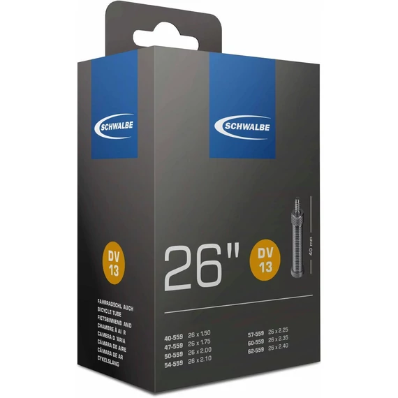 Schwalbe belső 26 dv13 26x150-240 40mm 190g  kerékpáros