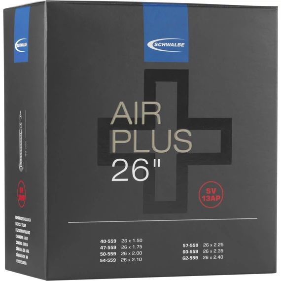 Schwalbe belső 26 sv13 ap 26x150-240 air plus 40mm 290 g  kerékpáros