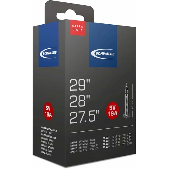 Schwalbe belső 29/275 sv19a 29/275x150-240 extra light 40mm 140g  kerékpáros