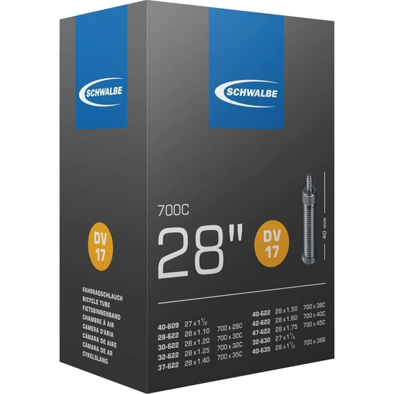 Schwalbe belső 622 dv17 622/635-28/47 40mm 150g  kerékpáros