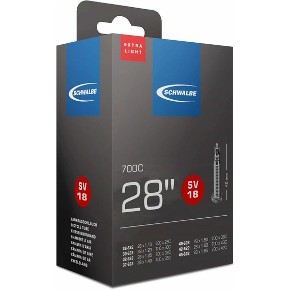 Schwalbe belső 622 sv18 622-28/44 extra light 40mm 105g  kerékpáros