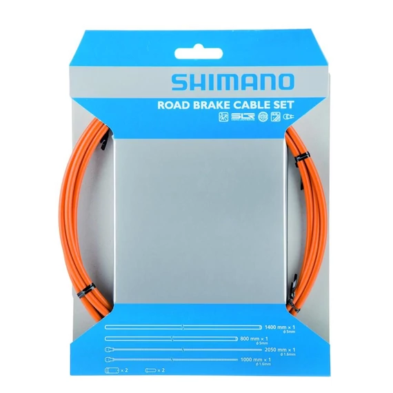 Shimano bowden szett fék országúti narancs ptfe kerékpáros