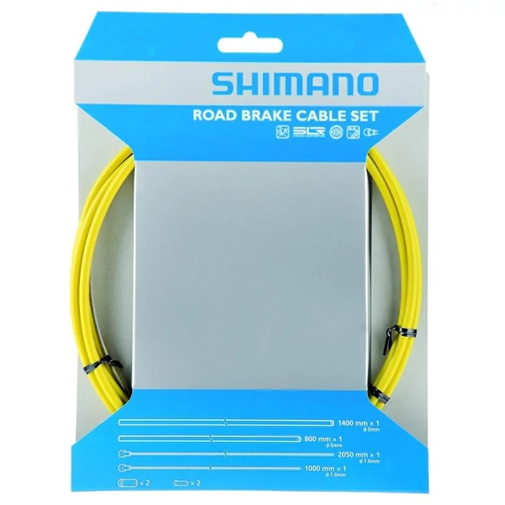 Shimano bowden szett fék országúti sárga ptfe kerékpáros