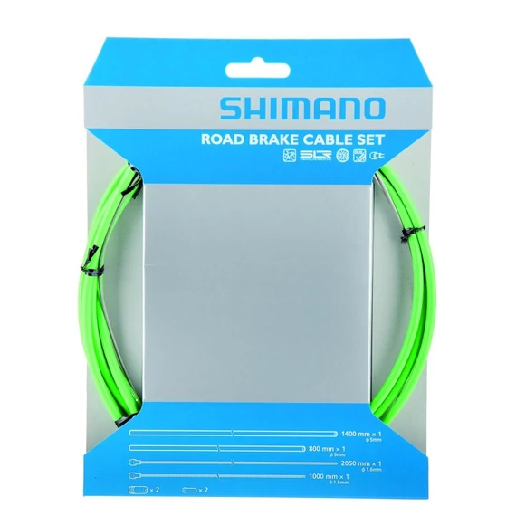 Shimano bowden szett fék országúti zöld ptfe kerékpáros