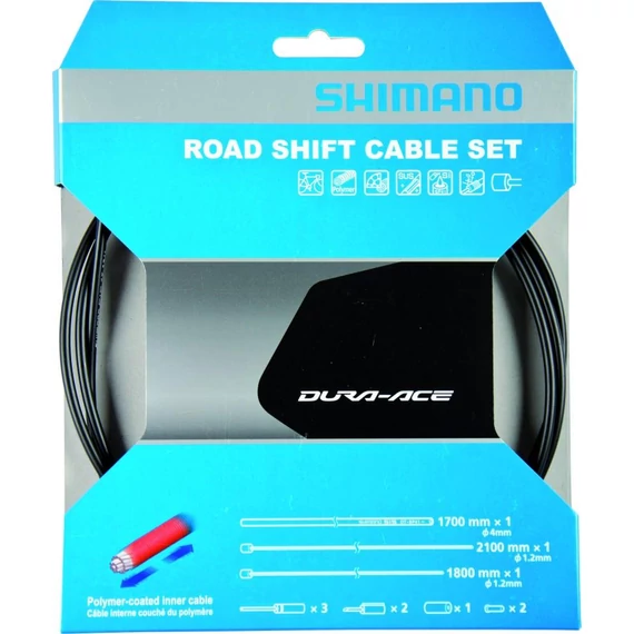 Shimano bowden szett váltó országúti polymer fekete kerékpáros