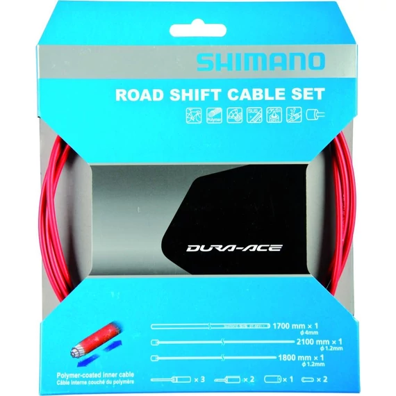 Shimano bowden szett váltó országúti polymer piros kerékpáros