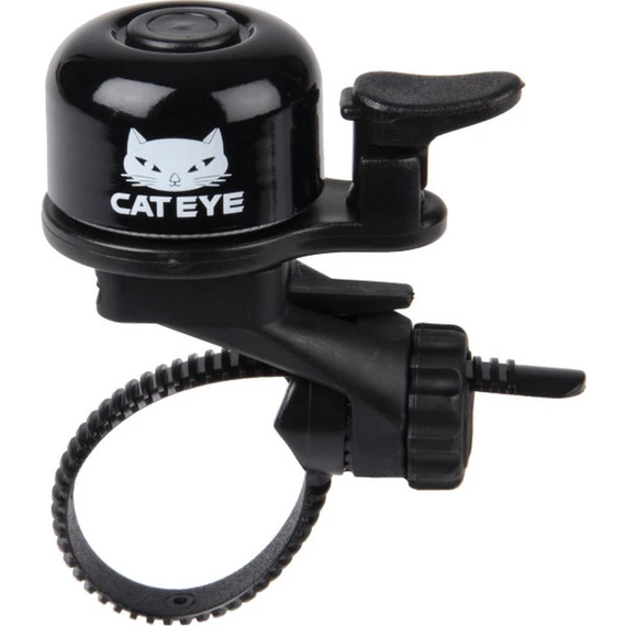 Cateye csengő free band bell oh-1100 kicsi külső pengetős fekete kerékpáros