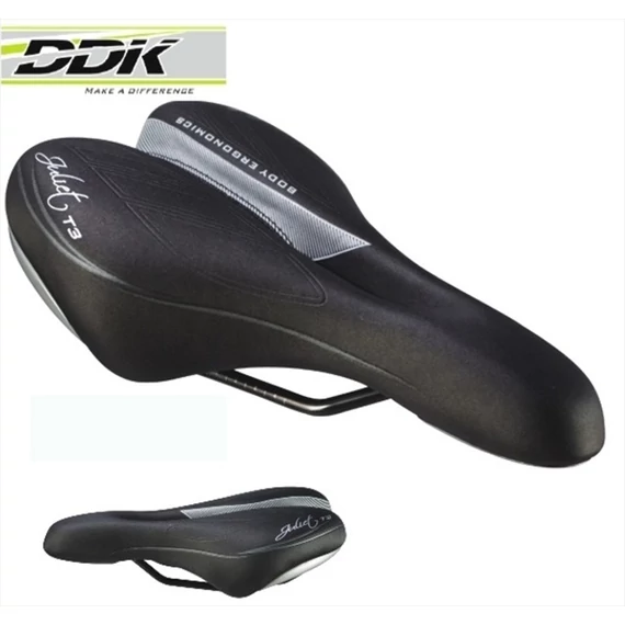 DDK Nyereg D3166 T3 Eden feket kerékpáros