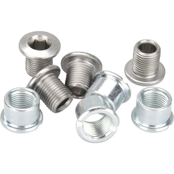 Shimano fcm552 double gear fixing bolt(m8x8.5) & nut (4sets) for 32t b-type kerékpáros