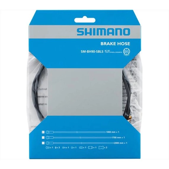 Shimano fékhez olajvezeték 100cm smbh90-sbls m820 saint szemből-oldalra ezüst fitting kerékpáros