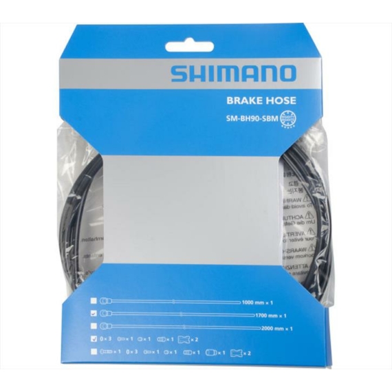 Shimano fékhez olajvezeték 170cm smbh90-sbm m8100 szemből-oldalra kerékpáros