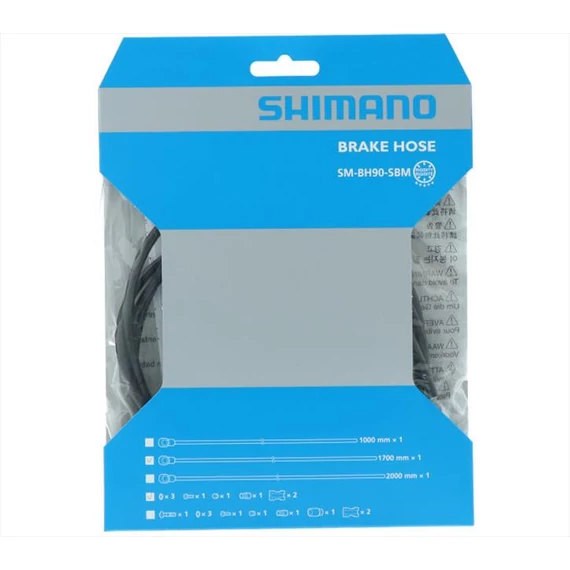 Shimano fékhez olajvezeték 170cm smbh90-sbm m8100 szemből-oldalra fekete fitting kerékpáros