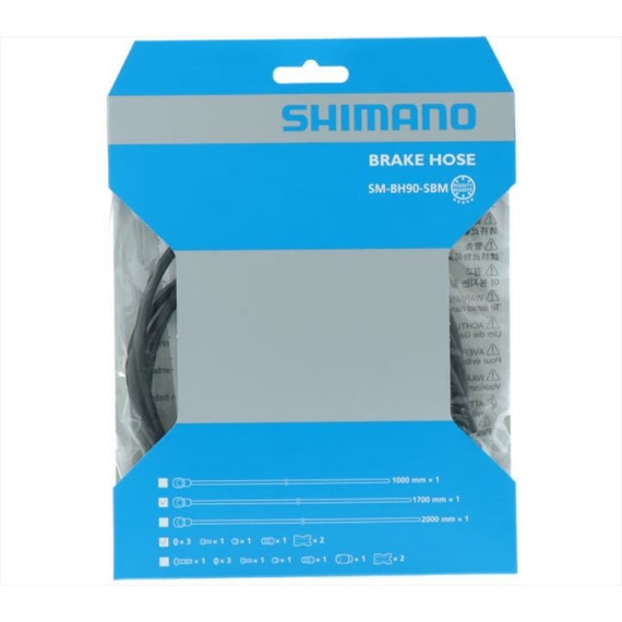 Shimano fékhez olajvezeték 170cm smbh90-sbm m8100 szemből-oldalra fekete fitting kerékpáros