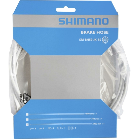 Shimano fékhez olajvezeték 200cm smbh59-ss j-kit szemből-szembe fehér cső kerékpáros