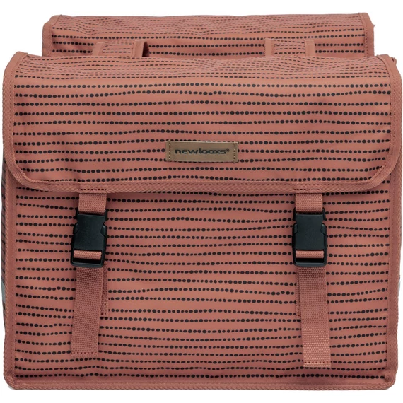 NewLooxs kerékpáros táska fiori dupla nomi piros 30l 37x125x33cm(x2)