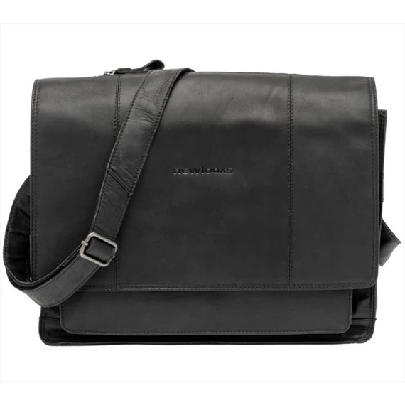 NewLooxs kézitáska fellini leather fekete 18l 40x15x32cm kerékpáros