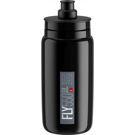 Elite kulacs fly fekete/szürke/szürke logó 550ml 54g kerékpáros