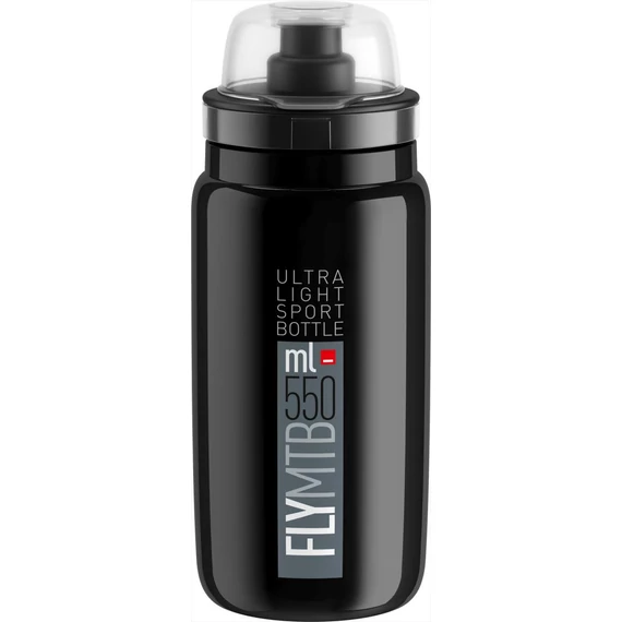 Elite kulacs fly mtb fekete/szürke/szürke logó 550ml 67g kerékpáros