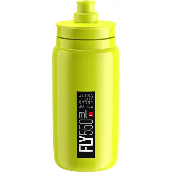 Elite kulacs fly sárga fluo/fekete logó 550ml 54g kerékpáros