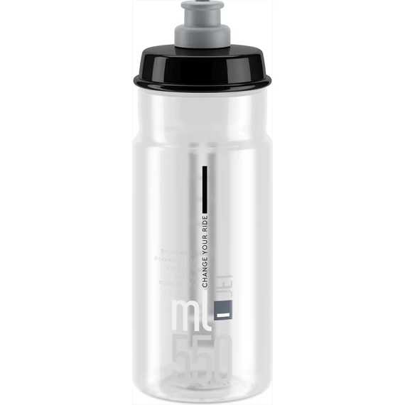 Elite kulacs jet átlátszó/szürke logó 550ml 78g kerékpáros