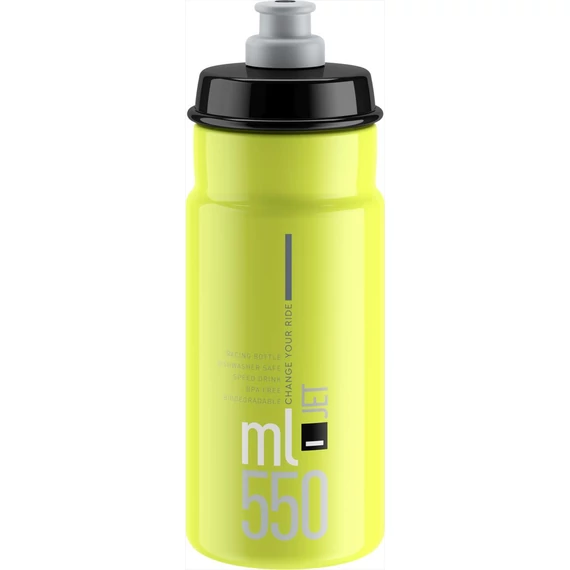 Elite kulacs jet fluo sárga fluo/fekete logó 550ml 78g kerékpáros