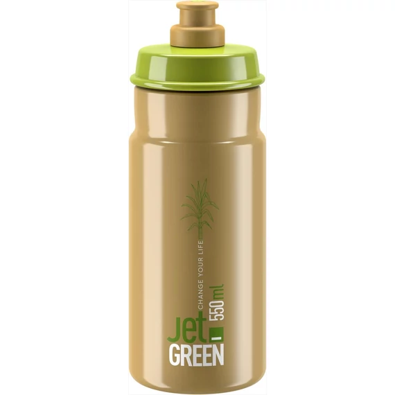 Elite kulacs jet green zöld/barna/fehér logó 550ml 68g kerékpáros