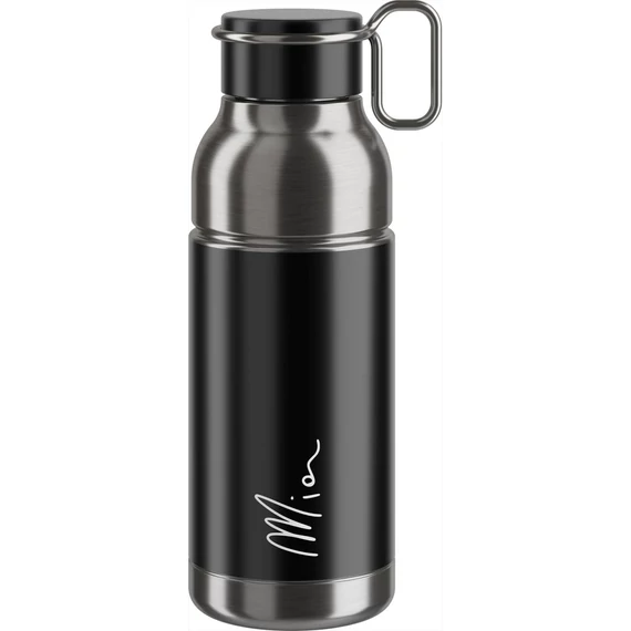 Elite kulacs mia fekete/szürke acél 650ml 211g kerékpáros