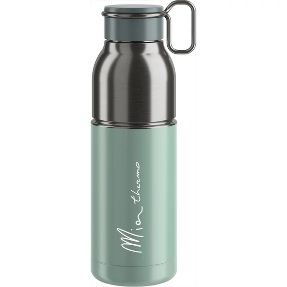 Elite kulacs mia thermo zöld/ezüst acél 12 órás 550ml 350g kerékpáros