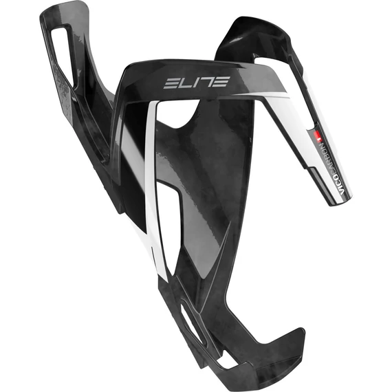 Elite kulacstartó vico carbon fehér/fehér logó fényes 23g kerékpáros