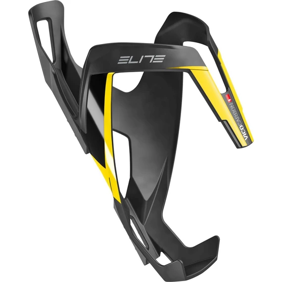 Elite kulacstartó vico carbon karbon/fekete/sárga logó matt 23g kerékpáros