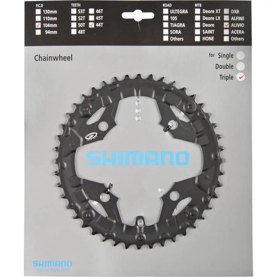 Shimano lácnkerék 44f fcm431-8 44f fekete kerékpáros