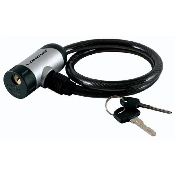 Longus lakat 10/650mm kulcsos (tartóval) ezüst/füst  kerékpáros