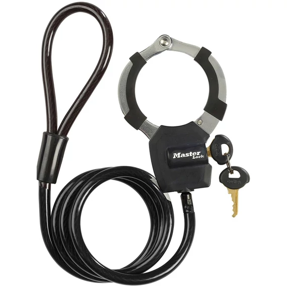 Masterlock lakat master lock 8275 street cuff sodrony+bilincs 8mm*1000mm fekete  kerékpáros