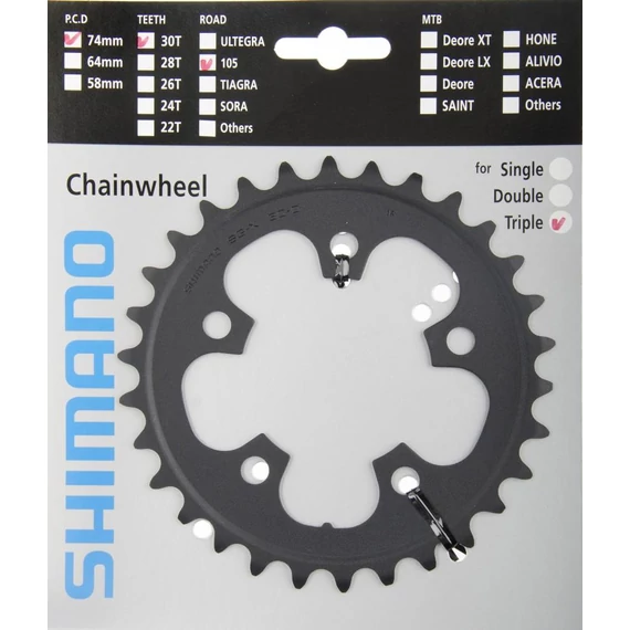 Shimano lánckerék 30f fc5703l 30f fekete kerékpáros