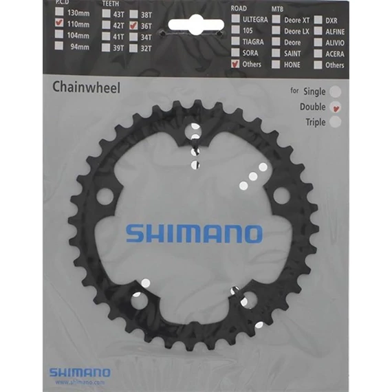 Shimano lánckerék 36f fccx50 36f fekete kerékpáros