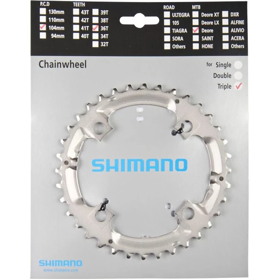 Shimano lánckerék 36f fcm532 36f ezüst kerékpáros