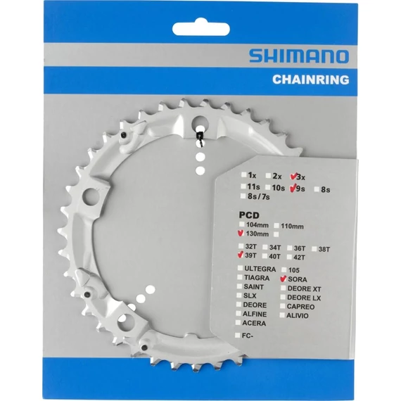 Shimano lánckerék 39f fc3403 ezüst 130mm kerékpáros