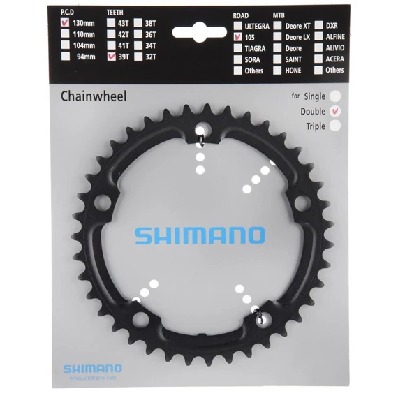 Shimano lánckerék 39f fc5700l 39f fekete kerékpáros