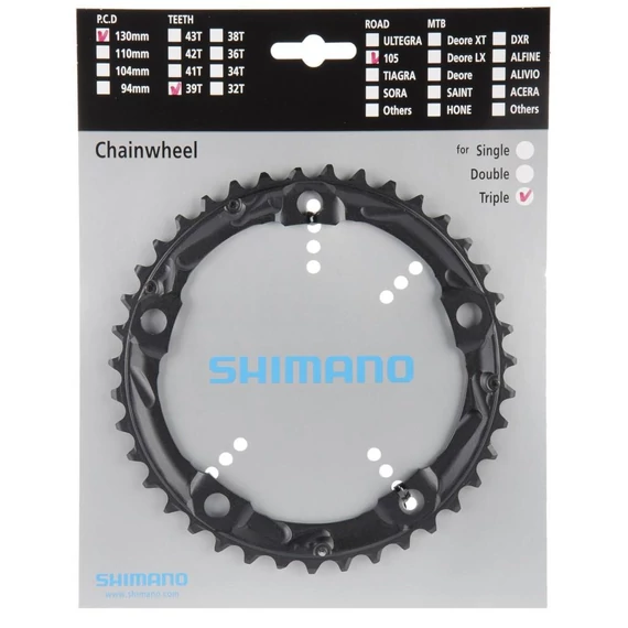 Shimano lánckerék 39f fc5703l 39f-d fekete kerékpáros