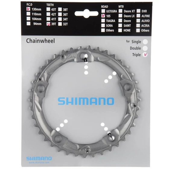 Shimano lánckerék 39f fc5703s 39f-d ezüst kerékpáros