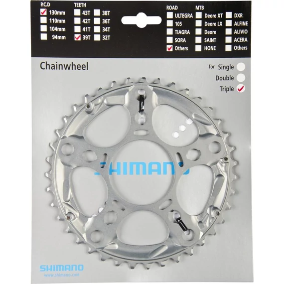 Shimano lánckerék 39f fcr563 39f-d ezüst kerékpáros