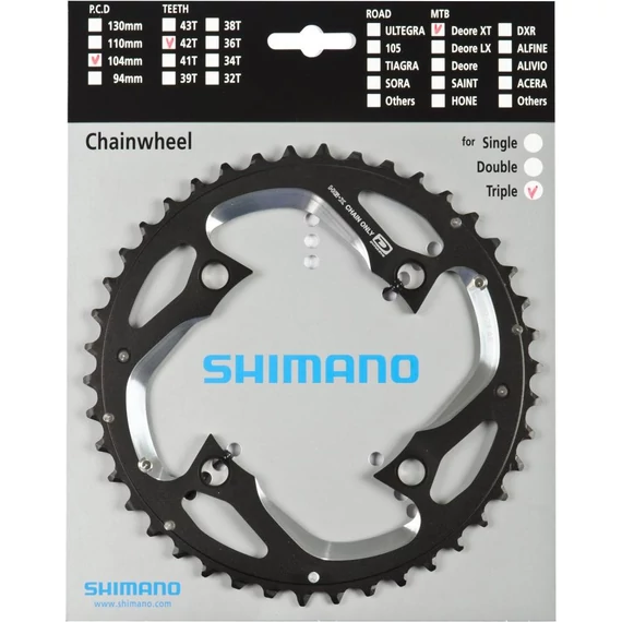 Shimano lánckerék 42f fcm770-10 fc-m780 ae 10 sebességes kerékpáros