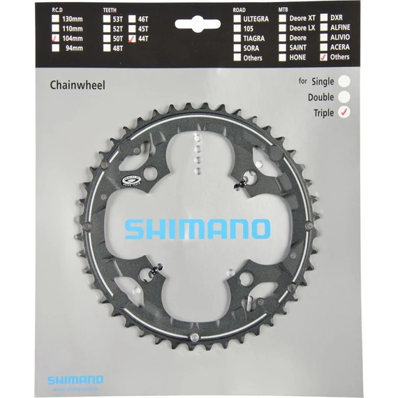 Shimano lánckerék 44f fcm430-8-1a 44f fekete kerékpáros