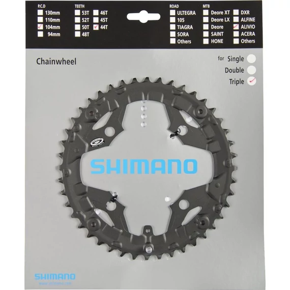 Shimano lánckerék 44f fcm430 44f fekete kerékpáros