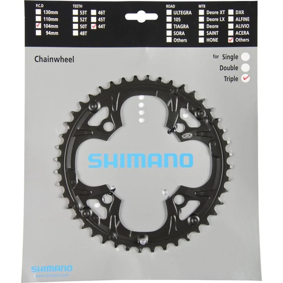 Shimano lánckerék 44f fcm440 44t (fekete) kerékpáros