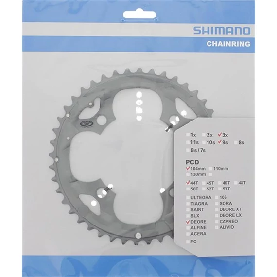 Shimano lánckerék 44f fcm590 44t szürke kerékpáros