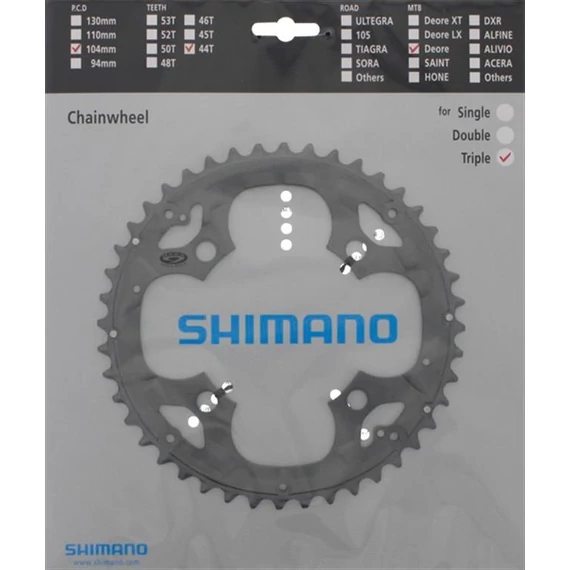 Shimano lánckerék 44f fcm590 44t szürke forchain guard kerékpáros