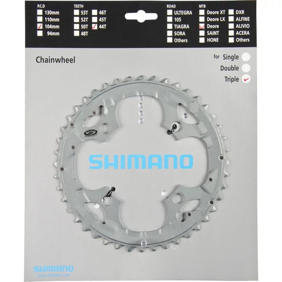 Shimano lánckerék 44f fcm591 44f szürke kerékpáros